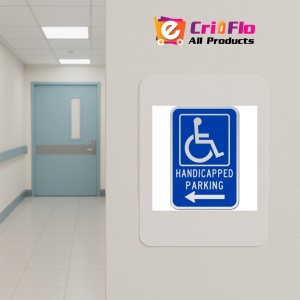 Indicator Handicapped Parking Sign Left Arrow, Sticker autocolant - Img 4