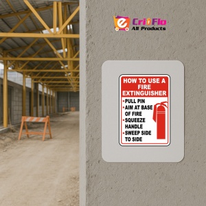 Indicator How To Use Fire Extinguisher sign, Sticker autocolant - Img 5