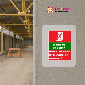 Indicator Iesire de urgenta numai pentru utilizare de urgenta, Sticker autocolant - Img 5