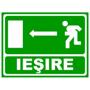 Indicator Iesire in stanga, Sticker autocolant