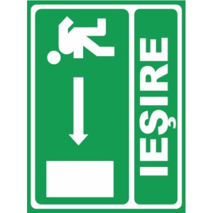 Indicator Iesire stanga, Sticker autocolant
