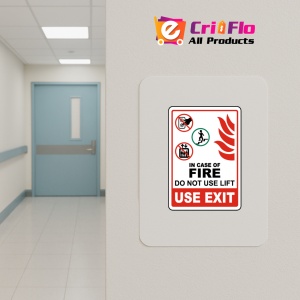 Indicator In Case of Fire Do Not Use Lift Sign, Sticker autocolant - Img 4