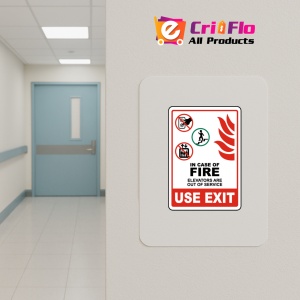 Indicator In Case of Fire Elevators Out of Service Sign, Sticker autocolant - Img 4