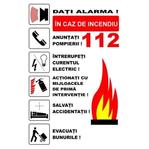 Indicator In caz de incendiu PSI autoadeziv sticker autocolantSticker autocolant
