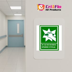 Indicator In caz de incendiu sparge sticla, Sticker autocolant - Img 4