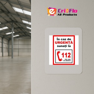 Indicator In caz de urgenta sunati la 112 apel unic de urgenta, Sticker autocolant - Img 3