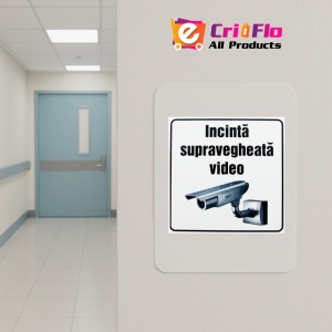Indicator Incinta supravegheata video, Sticker autocolant - Img 4