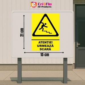 Indicator Indicator atentie urmeaza scara, Sticker autocolant - Img 2