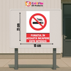 Indicator Indicator fumatul in aceasta incapere este interzis, Sticker autocolant - Img 2