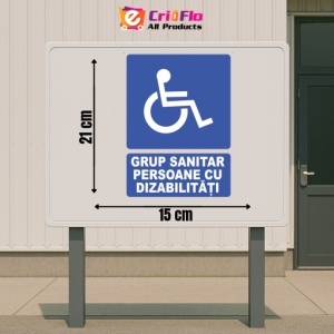 Indicator Indicator grup sanitar persoane dizabilitati, Sticker autocolant - Img 2