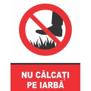 Indicator Indicator nu calcati pe iarba, Sticker autocolant