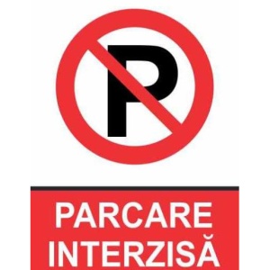 Indicator Indicator parcare interzisia, Sticker autocolant