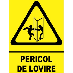 Indicator Indicator pericol de lovire, Sticker autocolant