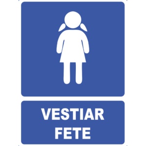 Indicator Indicator vestiar fete, Sticker autocolant