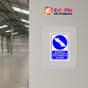 Indicator Interventia admisa numai pe baza permisului de lucru, Sticker autocolant - Img 3