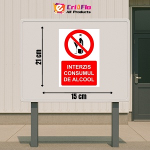Indicator Interzis consumul de alcool indicator de interzicere, Sticker autocolant - Img 2