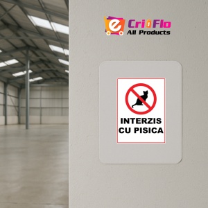 Indicator Interzis cu pisica, Sticker autocolant - Img 3