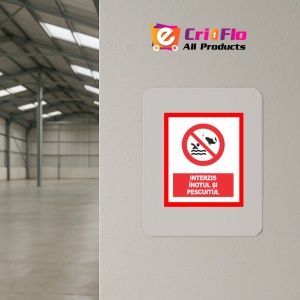 Indicator Interzis inotul si pescuitul, Sticker autocolant - Img 3