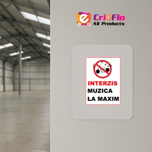 Indicator Interzis muzica la maxim, Sticker autocolant - Img 3