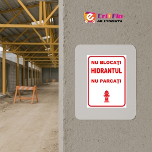 Indicator Interzis parcarea in fata hidrantului nu blocati hidranti, Sticker autocolant - Img 5