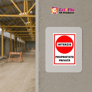 Indicator Interzis proprietate privata, Sticker autocolant - Img 5