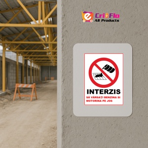 Indicator Interzis sa varsati benzina si motorina pe jos, Sticker autocolant - Img 5