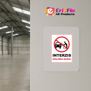 Indicator Interzis spalarea masini, Sticker autocolant - Img 3