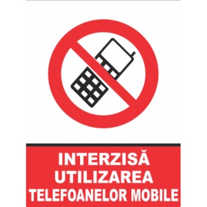 Indicator Interzisa utilizarea telefoanelor mobile, Sticker autocolant