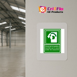 Indicator intoarceti-va pentru a deschide usa in sensul acelor de ceasornic spre stanga, Sticker autocolant - Img 3