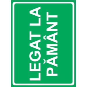 Indicator Legat la pamant, Sticker autocolant