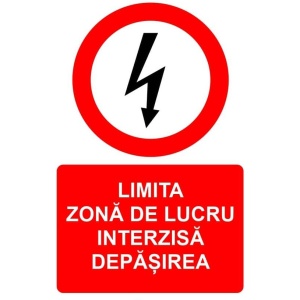 Indicator Limita zona de lucru interzisa depasirea indicator de interzicere, Sticker autocolant