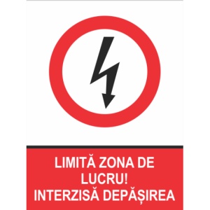 Indicator Limita zona de lucru interzisa depasirea, Sticker autocolant
