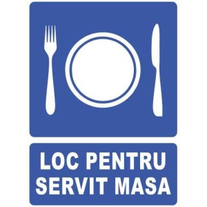 Indicator Loc pentru servit masa, Sticker autocolant