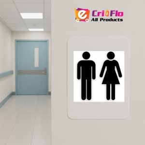 Indicator Men and Women Bathroom Decor sign, Sticker autocolant - Img 4