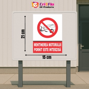 Indicator Mentinerea motorului pornit este interzisa, Sticker autocolant - Img 2