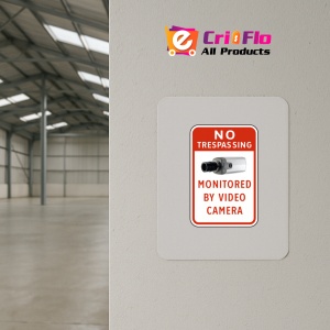 Indicator Monitored By Video Camera Sign, Sticker autocolant - Img 3