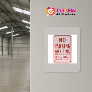 Indicator No Parking Any Time Violators Towed Sign, Sticker autocolant - Img 3