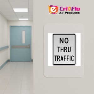 Indicator No Thru Traffic Sign, Sticker autocolant - Img 4