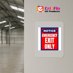 Indicator Notice emergency exit only signs, Sticker autocolant - Img 3