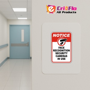 Indicator Notice Face Recognition Camera Sign, Sticker autocolant - Img 4