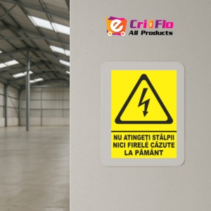 Indicator Nu atingeti stalpii nici firele cazute la pamant, Sticker autocolant - Img 4