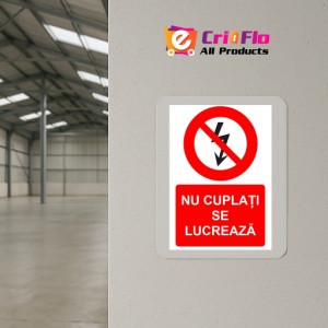 Indicator Nu cuplati se lucreaza indicator de interzicere, Sticker autocolant - Img 4