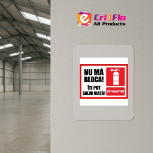Indicator Nu ma bloca iti pot salva viata stingator, Sticker autocolant - Img 3
