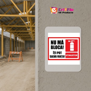 Indicator Nu ma bloca iti pot salva viata stingator, Sticker autocolant - Img 5