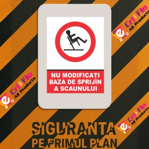 Indicator Nu modificati baza de sprijin, Sticker autocolant - Img 3
