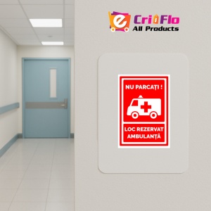 Indicator Nu parcati loc rezervat ambulanta v1, Sticker autocolant - Img 4