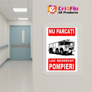 Indicator Nu parcati loc rezervat pompieri PSI autoadeziv sticker autocolantSticker autocolant - Img 5