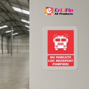 Indicator Nu parcati loc rezervat pompieri, Sticker autocolant - Img 4