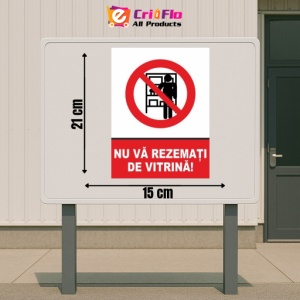 Indicator Nu va rezemati de vitrina, Sticker autocolant - Img 2