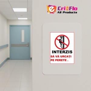 Indicator Nu va urcati pe perete, Sticker autocolant - Img 4